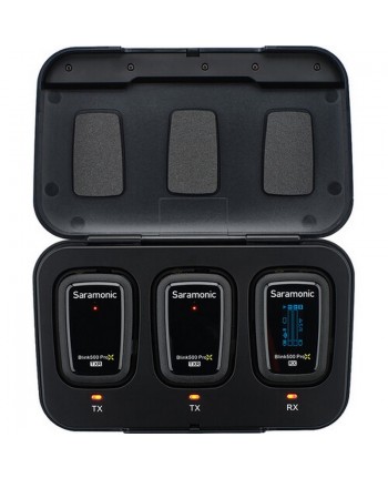 Saramonic Blink 500 ProX B2R 2-Person Digital Camera-Mount Wireless Omni Lavalier Microphone System (Black, 2.4 GHz)