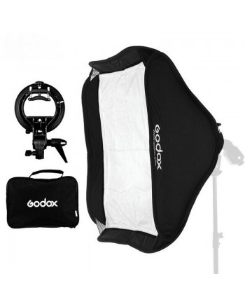 Godox 80x80cm Foldable Softbox + S-Type Bracket Bowens Mount Holder 