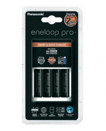 Panasonic Eneloop Pro BQ-CC55E charger including 4 eneloop pro AA 2500 mAh