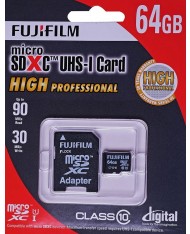 Fujifilm Micro SDXC 64 GB High Professional C10 UHS-I Memory Card with SD-Adaptor