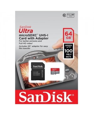 SanDisk 64GB ULTRA micro SDXC UHS-I Card 100MB/s